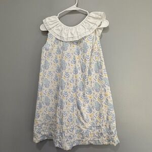 Shrimp & Grits Kids Floral Ruffle Collar Dress Size 10 Girls‎ Sleeveless